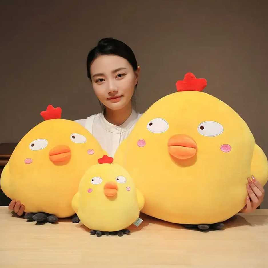 Cute Yellow Chick Plush Toys 25/35/65cm - 2 Styles