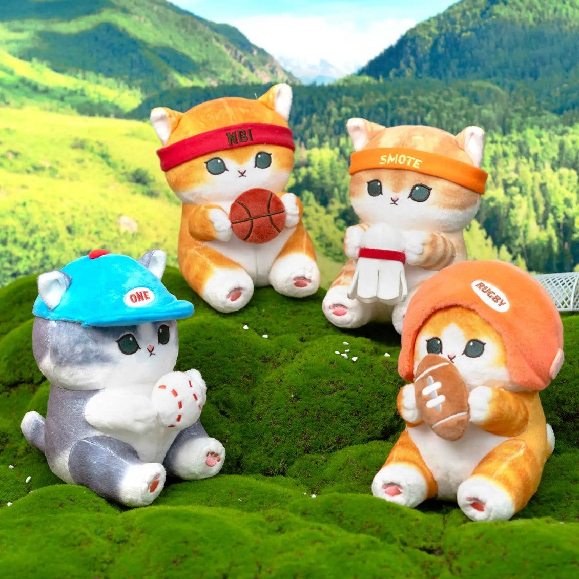 Mofusand Cat With Sport Series (Table Tennis/Rugby/Baseball/Basketball/Badminton/Swim) Plush Toys 20cm - 6 styles