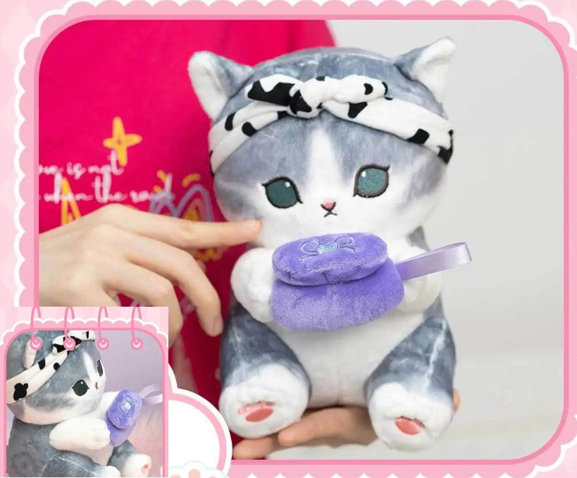 Mofusand Cat With Makeup Party Series (Perfume/MIrror/Powder Puff/Cosmetic Bag) Plush Toys 22cm - 4 styles