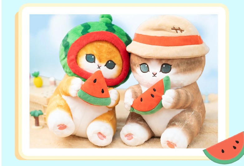 Mofusand Cat With Watermelon Series Plush Toys 22cm - 4 styles