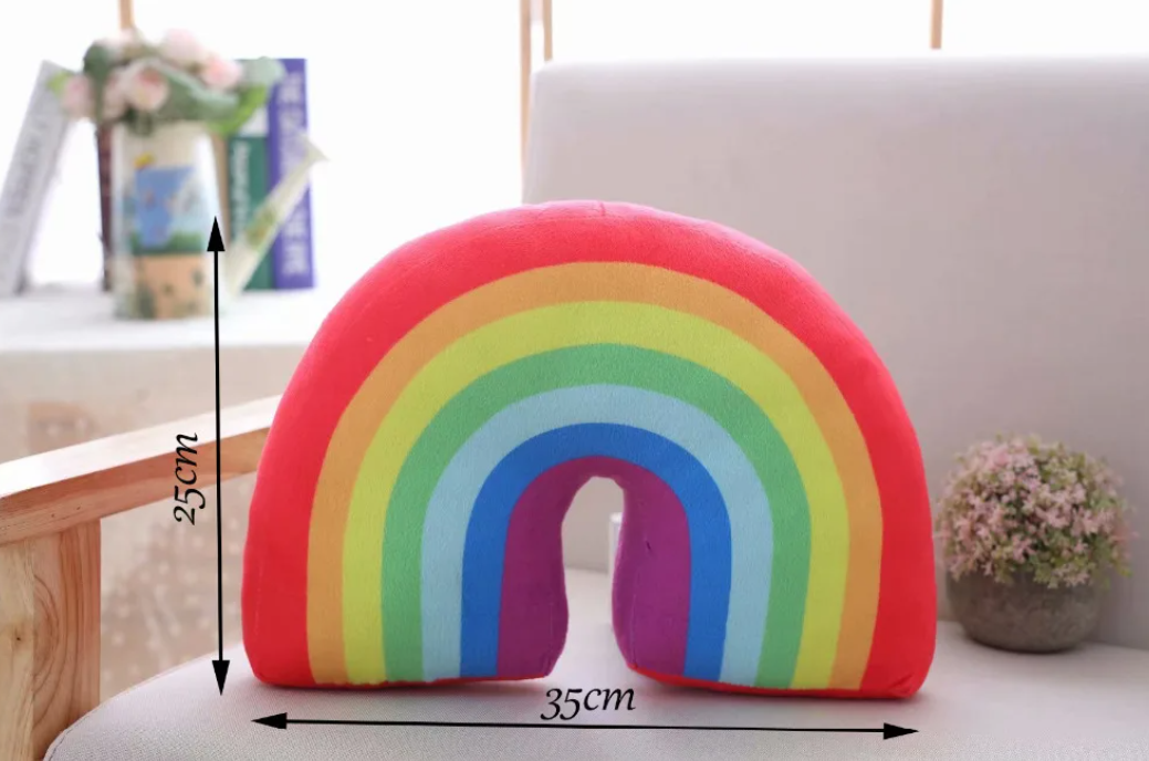 Rainbow U Shaped Plush Pillow Toys - 3 Styles