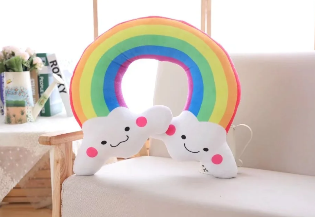 Rainbow U Shaped Plush Pillow Toys - 3 Styles