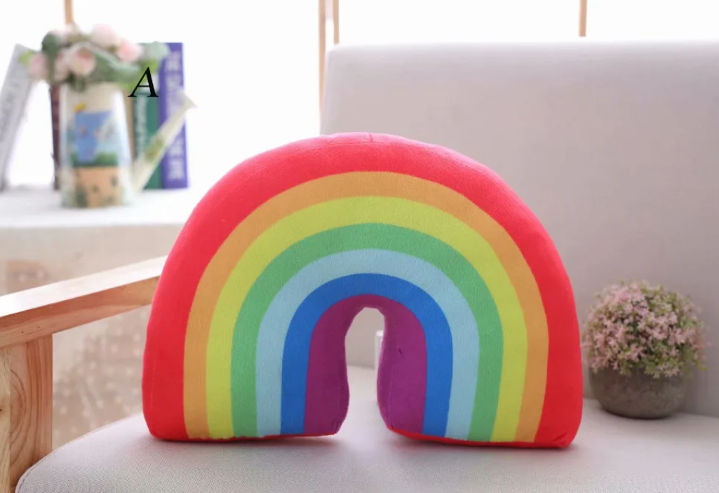 Rainbow U Shaped Plush Pillow Toys - 3 Styles