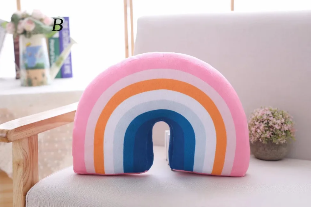 Rainbow U Shaped Plush Pillow Toys - 3 Styles