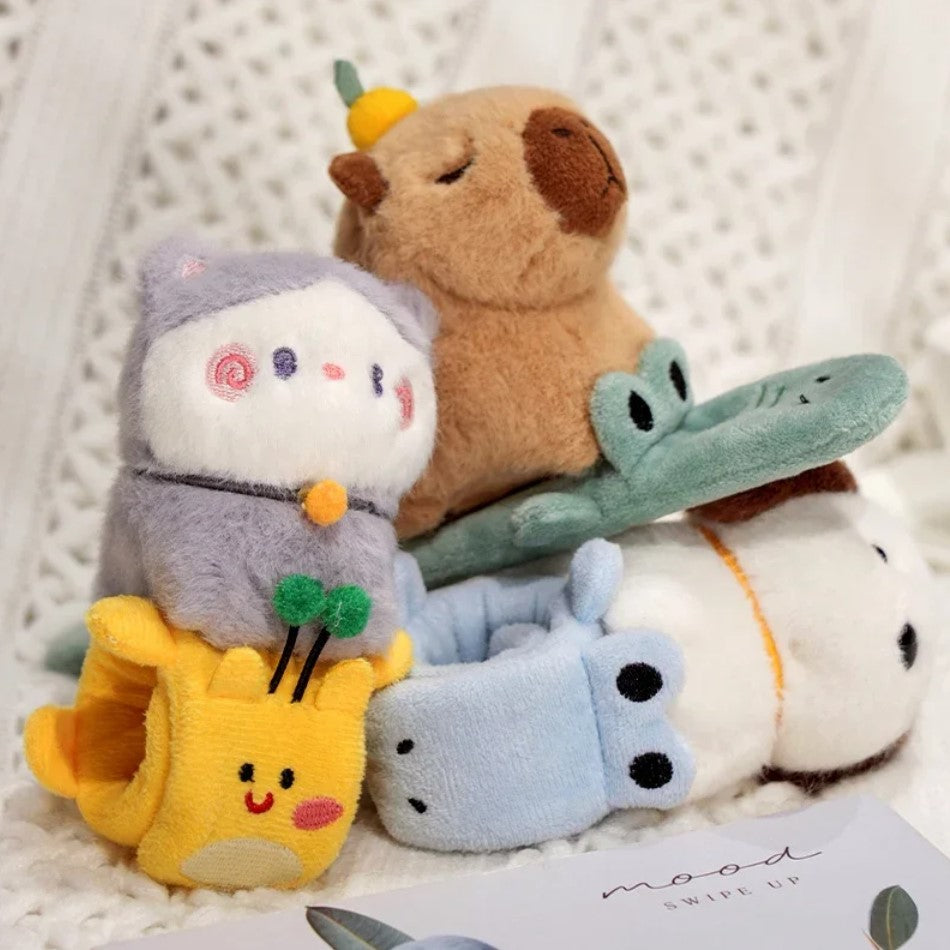 Cute Animal (Dog/Capybara/Cat) Plush Slap Band - 3 Styles