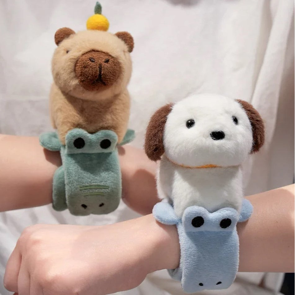 Cute Animal (Dog/Capybara/Cat) Plush Slap Band - 3 Styles