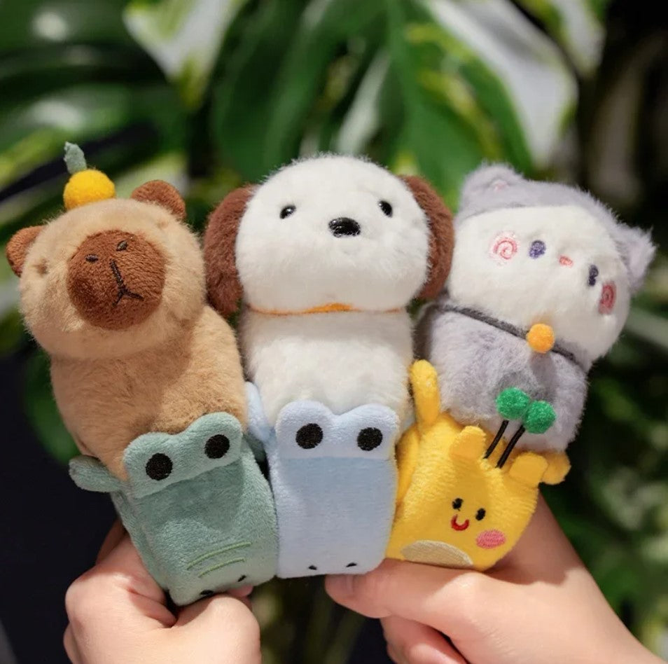 Cute Animal (Dog/Capybara/Cat) Plush Slap Band - 3 Styles