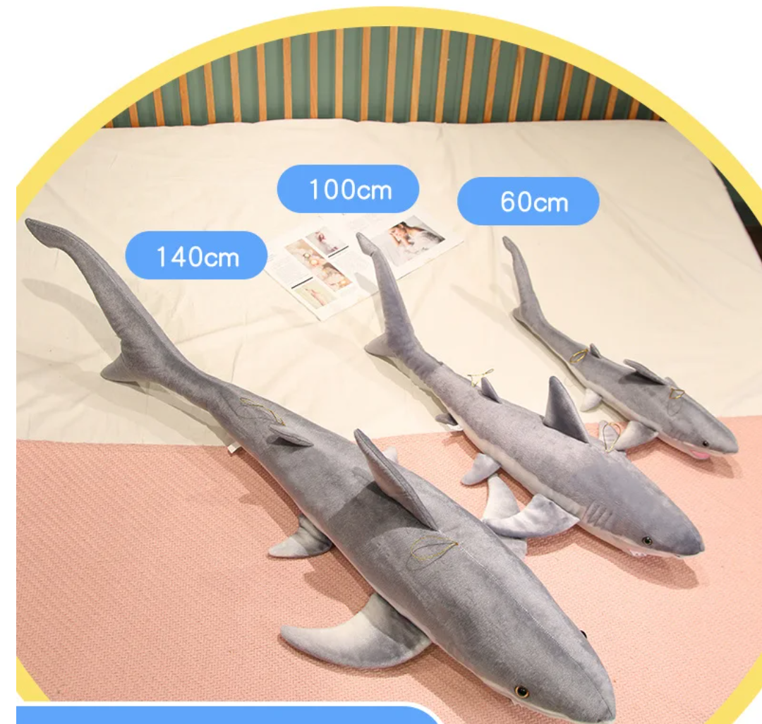 Great White Shark Plush Pillow Toys 50-60/90-100/130-140cm