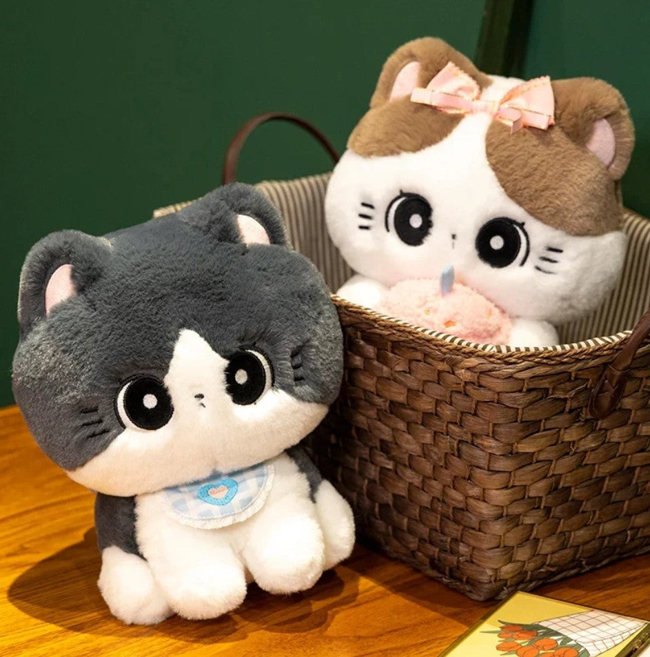 Cute Cat With/Without Cupcake Plush Toys 25cm - 6 Styles