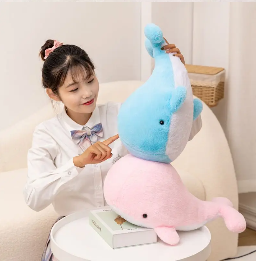 Cute Whale Plush Toys 42cm - Pink/Blue