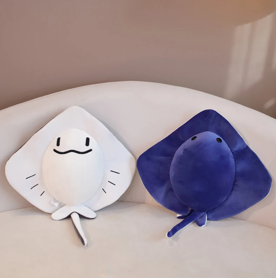 Cute Manta Ray Plush Toys 50/60cm - Blue/Grey