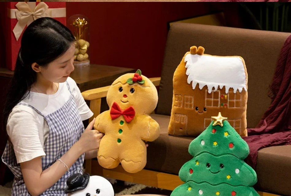 Christmas (Tree/Snowman/Gingerbread Man/House) Plush Toys 35cm