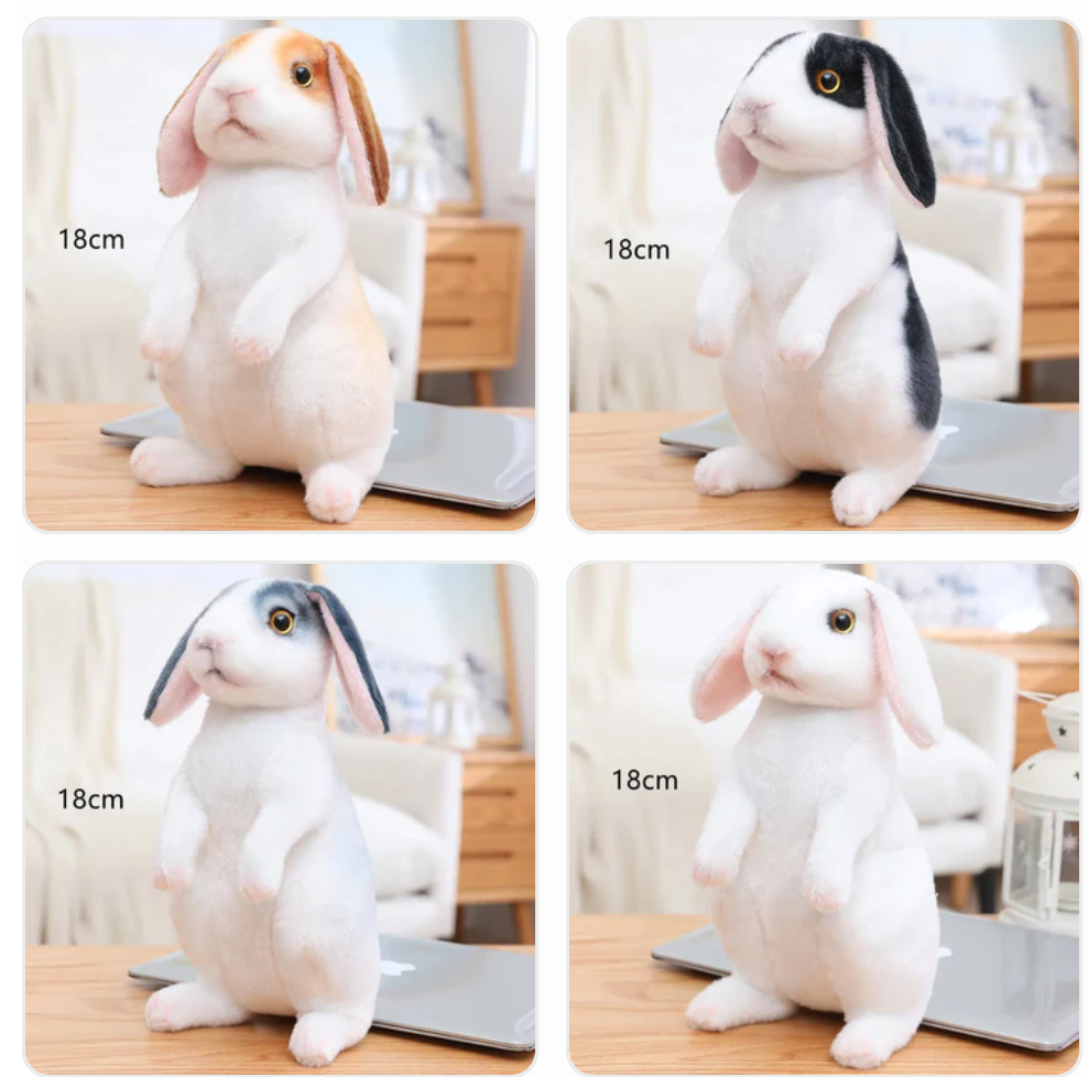 Long Ears Rabbit Lifelike Plush Toys 13/16/18/24cm - 17 Styles