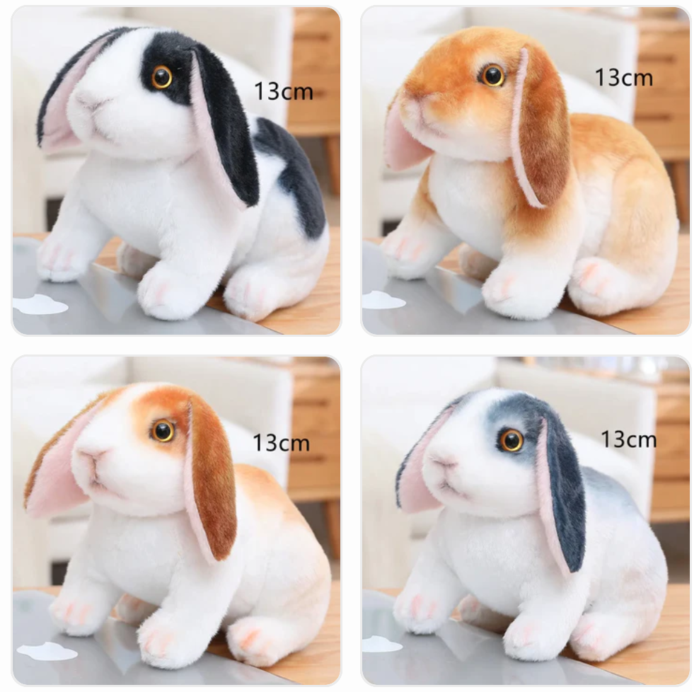 Long Ears Rabbit Lifelike Plush Toys 13/16/18/24cm - 17 Styles