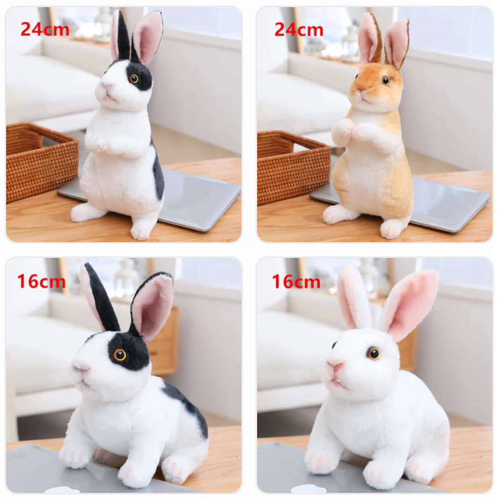 Long Ears Rabbit Lifelike Plush Toys 13/16/18/24cm - 17 Styles