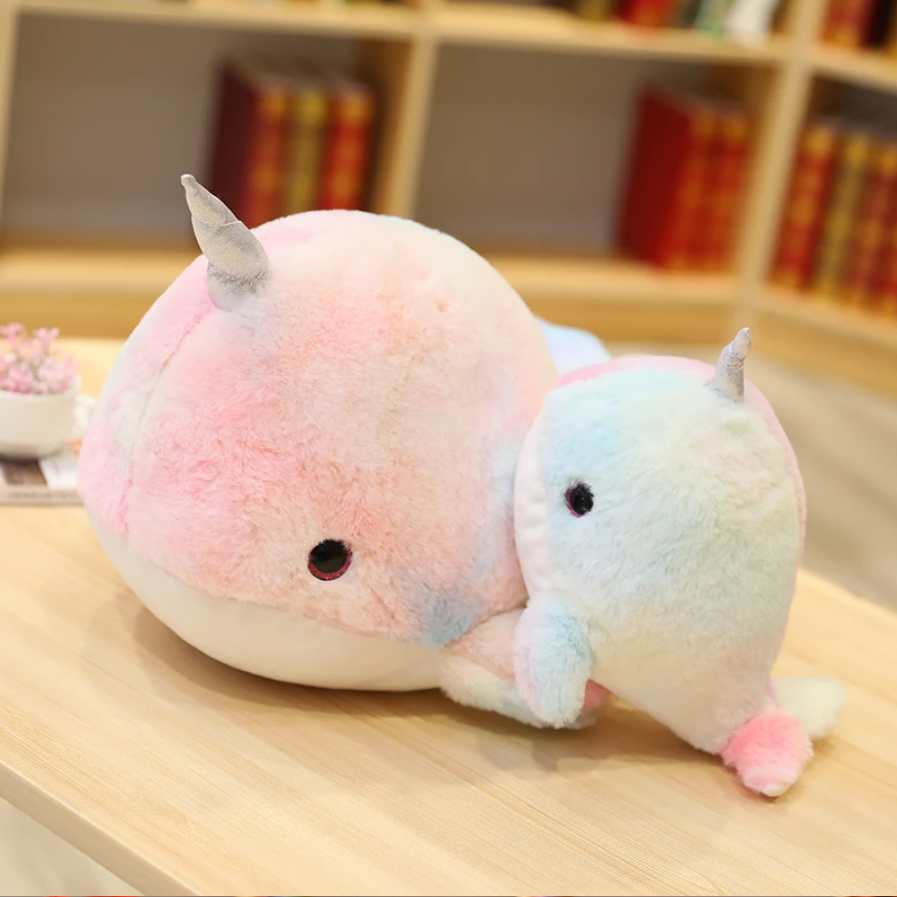 Cute Colourful Narwhal Plush Toys 28/45cm