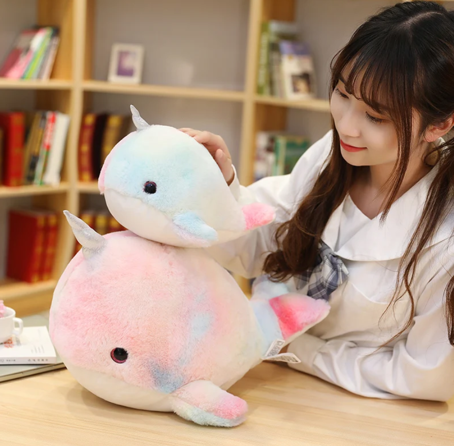 Cute Colourful Narwhal Plush Toys 28/45cm