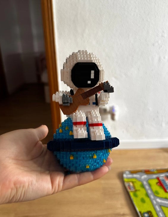 Cute Astronaut and Guitar With Light Mini Building Blocks (1423pcs)