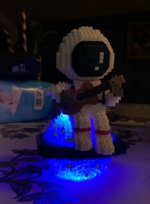 Cute Astronaut and Guitar With Light Mini Building Blocks (1423pcs)