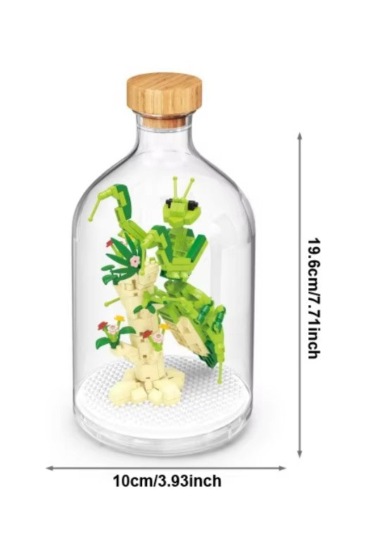 Insect With Clear Display Bottle Set Mini Building Blocks - 6 Styles