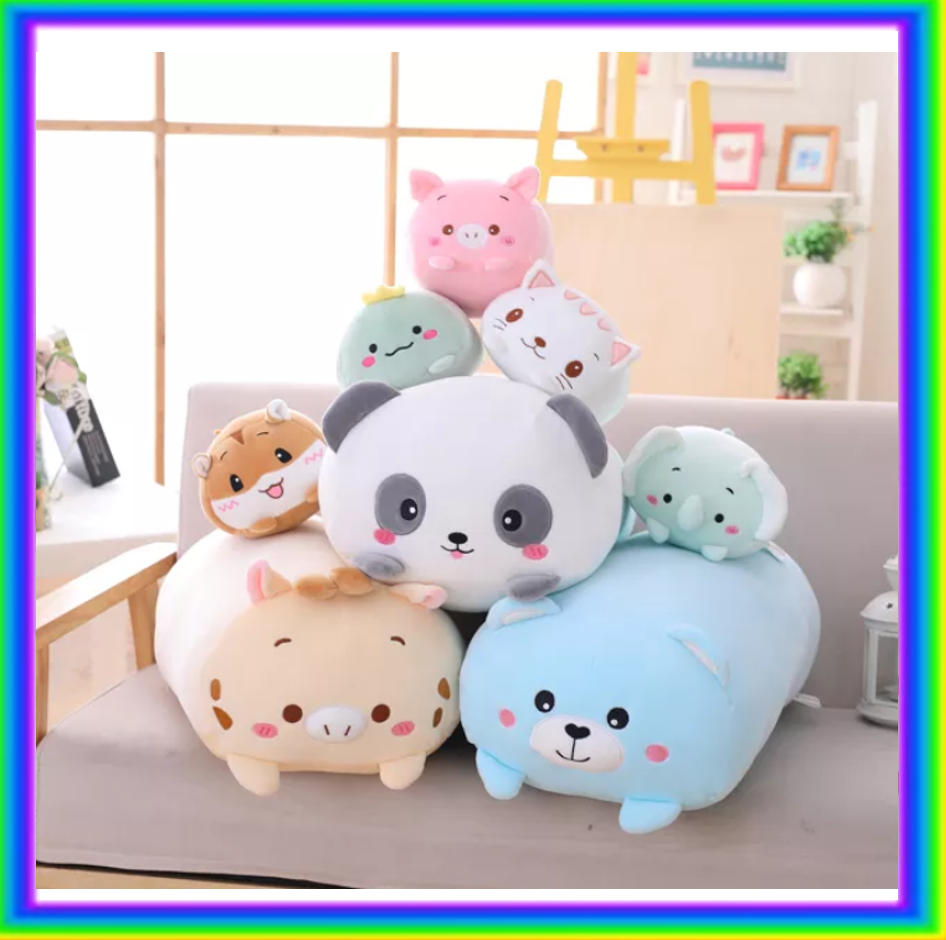 Cute Animal (Dinosaur/Pig/Cat/Bear/Deer/Elephant/Hamster/Panda) Plush Pillow Toys 20/60/85cm