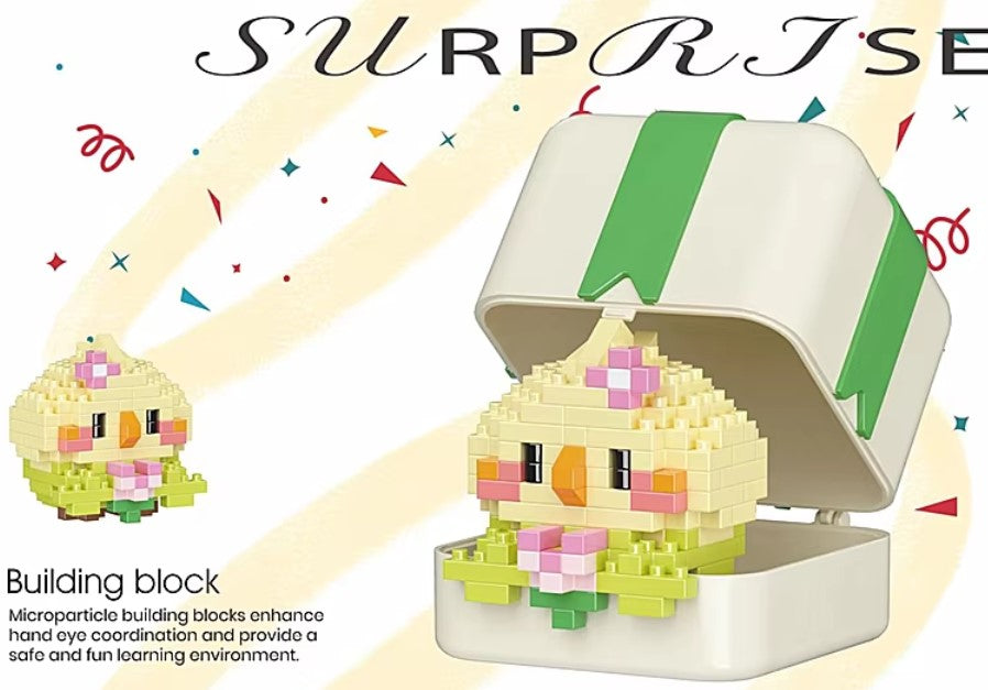 Cute Animal With Gift Box Set Mini Building Blocks - 12 Styles