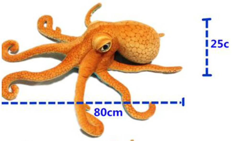 Octopus Lifelike Plush Toys 17x55cm/ 25x80cm