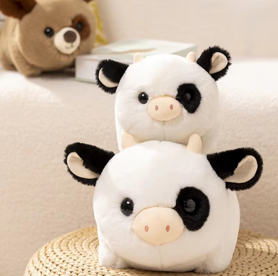 Cute Round Animal (Pig/Dog/Cow) Plush Toys 25/35cm