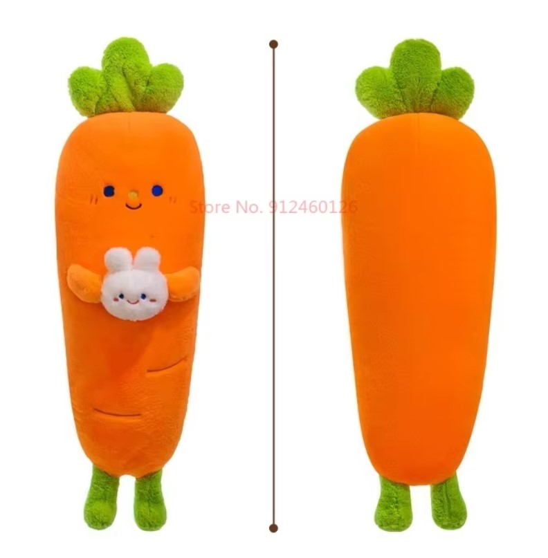 Cute Carrot with Rabbat  Plush Pillow Toys 65/80/95/115cm