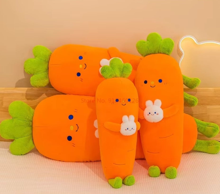 Cute Carrot with Rabbat  Plush Pillow Toys 65/80/95/115cm