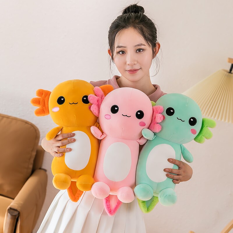 Cute Axolotl Plush Toys 25/30/40/50cm - Green/Blue/Pink/Orange