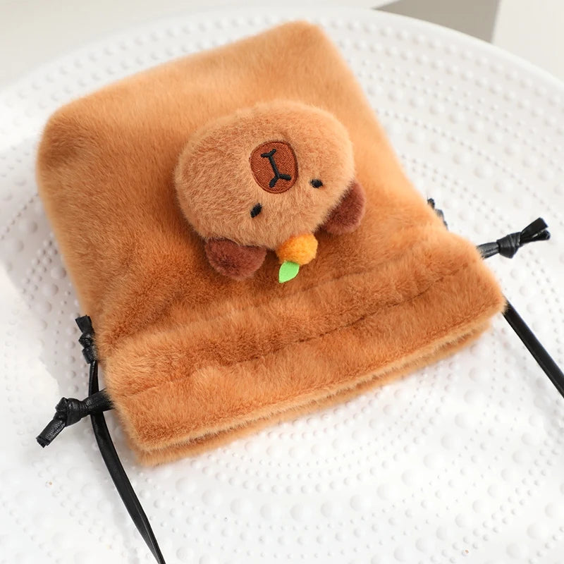 Cute Capybara Plush Shoulder Bag 24cm