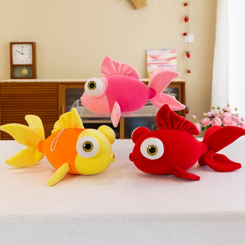 Cute Big Eyes Goldfish Plush Toys 30cm - Yellow/Red/Pink