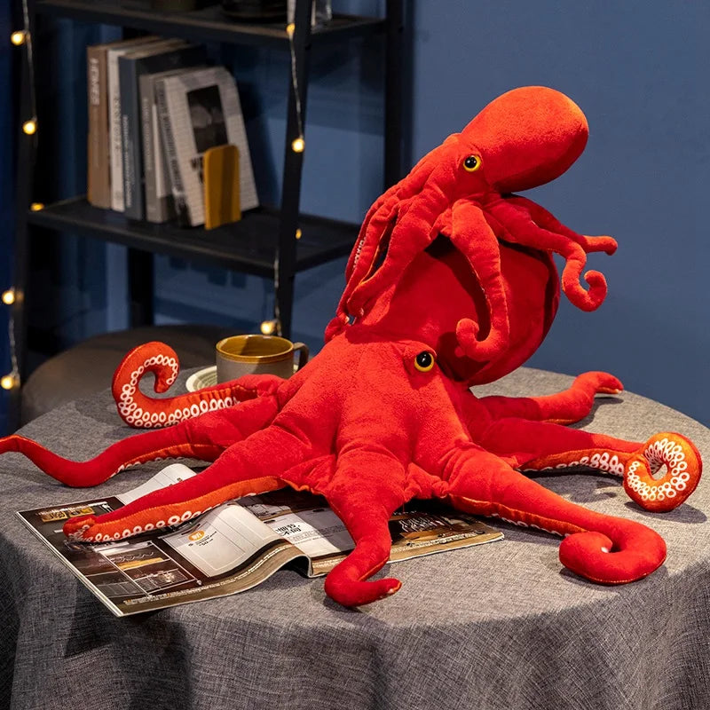 Red Octopus Lifelike Plush Toys 40/75cm