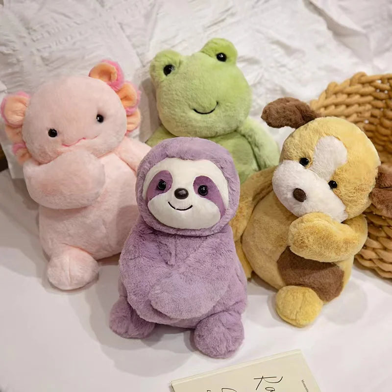 Cute Sitting Animal (Frog/Dog/Axolotl/Sloth) Plush Toys 30/40cm