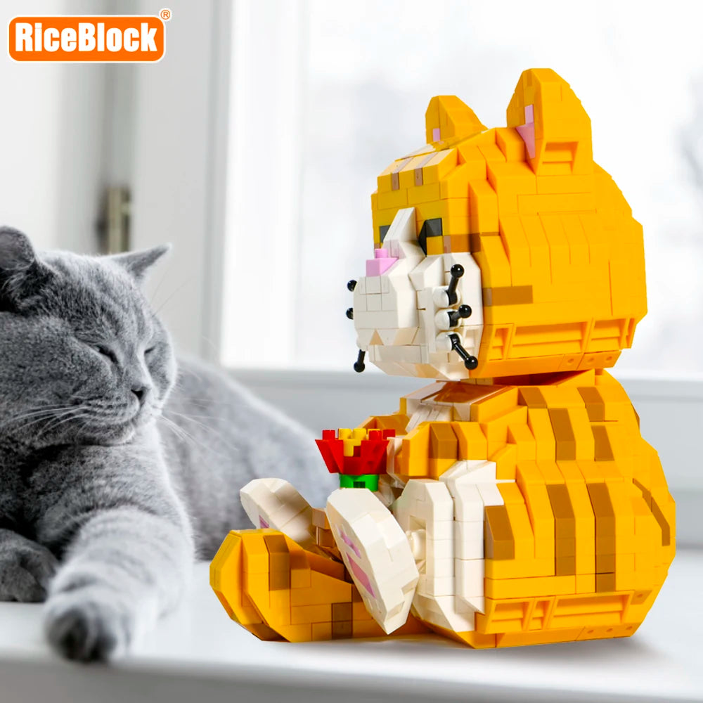 Cute Cat Mini Building Blocks 10cm