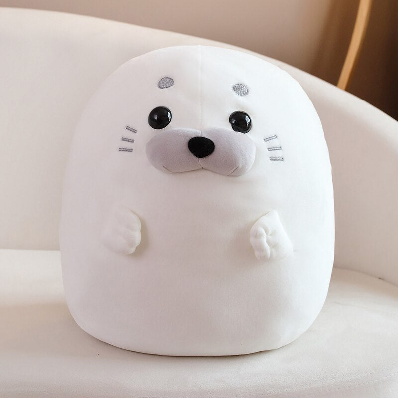 Round Seal Plush Toys 30cm/40cm - Blue/White