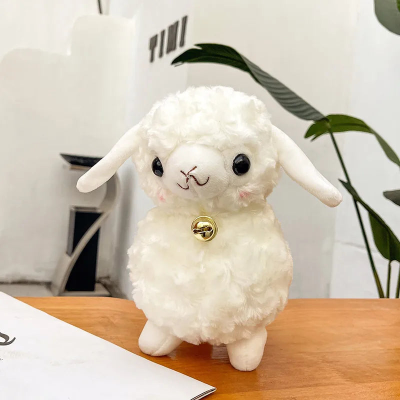 Cute White Sheep With Bell  Plush Toys 23cm