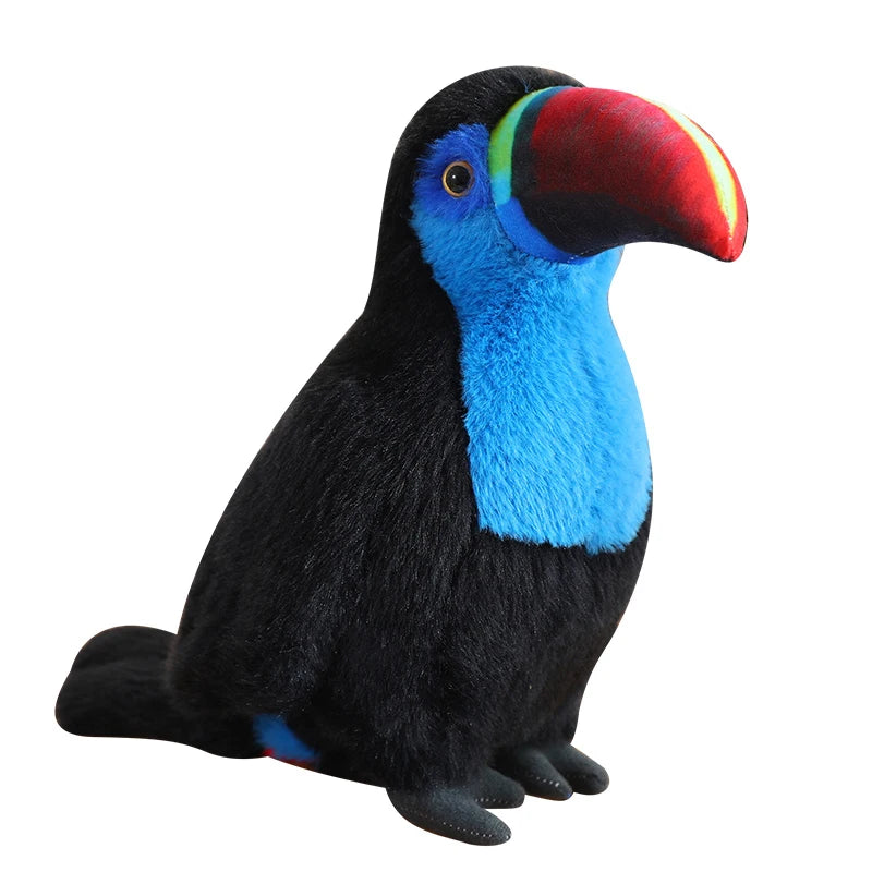 Bird (Toucan) Lifelike Plush Toy 20/30/40cm - Yellow/White/Red/Blue