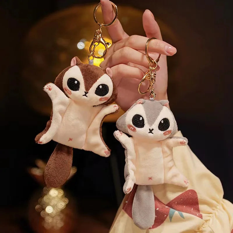 Cute/Kawaii Flying Squirrel Plush Keychain 10cm/20cm - Brown/Grey