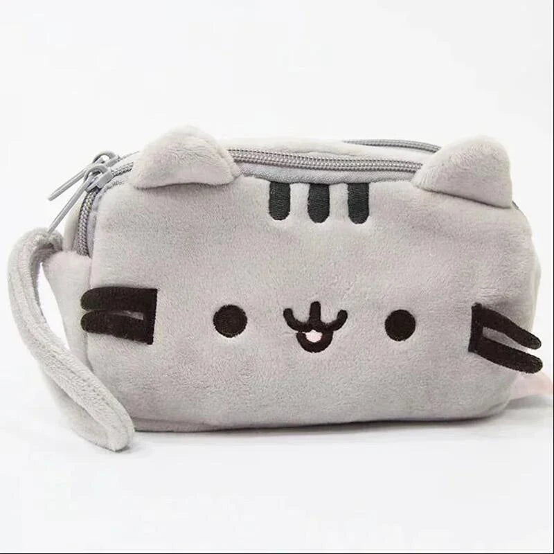 Cute/Kawaii Grey Cat Pencil Plush Bag - 2 Styles