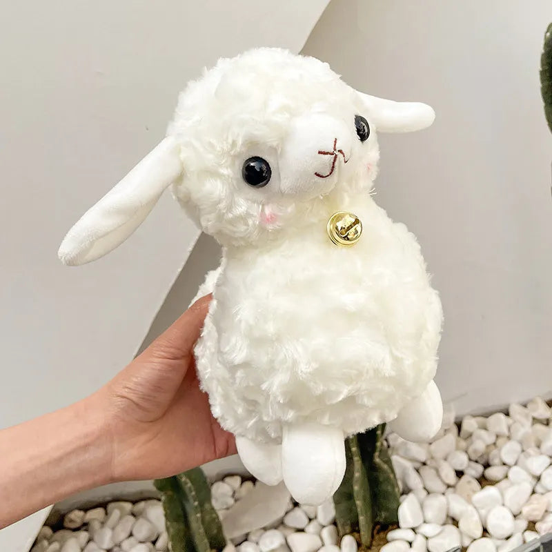 Cute White Sheep With Bell  Plush Toys 23cm