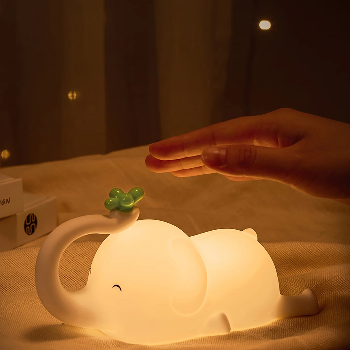 LED Night Light Elephant Silicone Lamp - 2 Styles