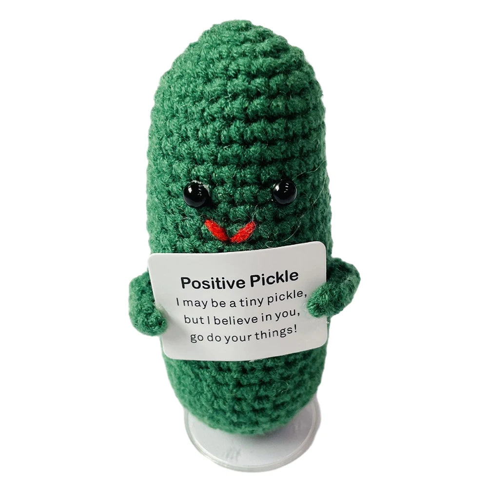 Handmade Knitted Potato/Corn/Carrot/Chicken/Avocado/Pear/Apple/Eggplant/Pea/Peach/Pitaya With Positive Message - 25 Styles