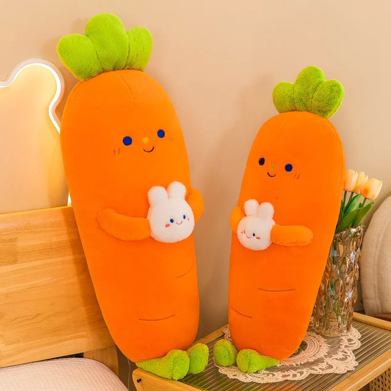 Cute Carrot with Rabbat  Plush Pillow Toys 65/80/95/115cm