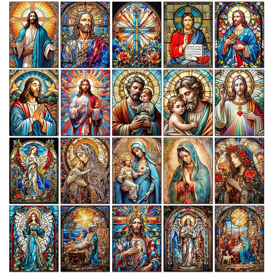 5D DIY Diamond Painting Religious/Christian (Jesus/Cross/Mary/Saint/Angel)- 24 Styles