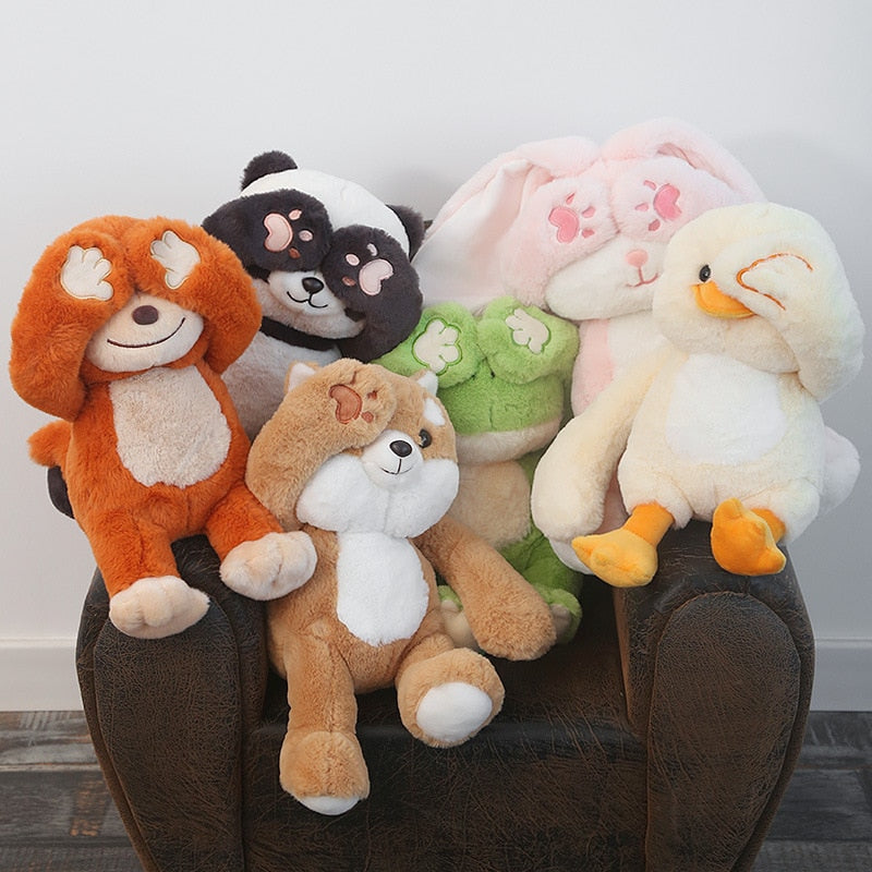 Peek-A-Boo Animal (Frog/Monkey/Bunny/Duck/Dog/Dragon/Panda) Plush Toys - 37cm