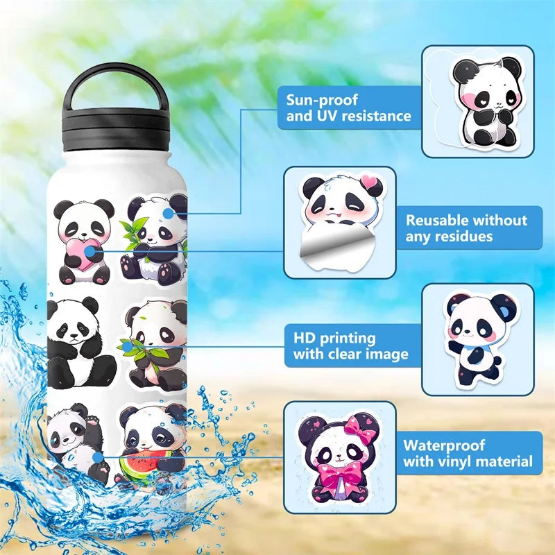 50 pcs Cute/Kawaii Panda Stickers