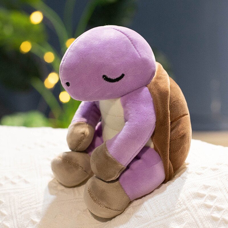 Cute Sleeping Turtle Plush Toys 18cm - Blue/Green/Pink/Purple