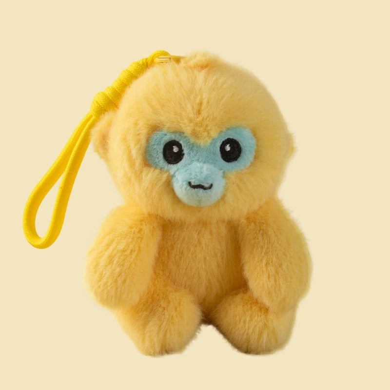 Cute Animal (Golden Monkey/Macaque/White faced saki) Plush Keychain 12cm